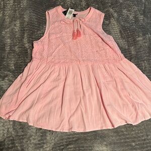 NWT Pink Torrid Sleeveless Dress with Tassel Detail